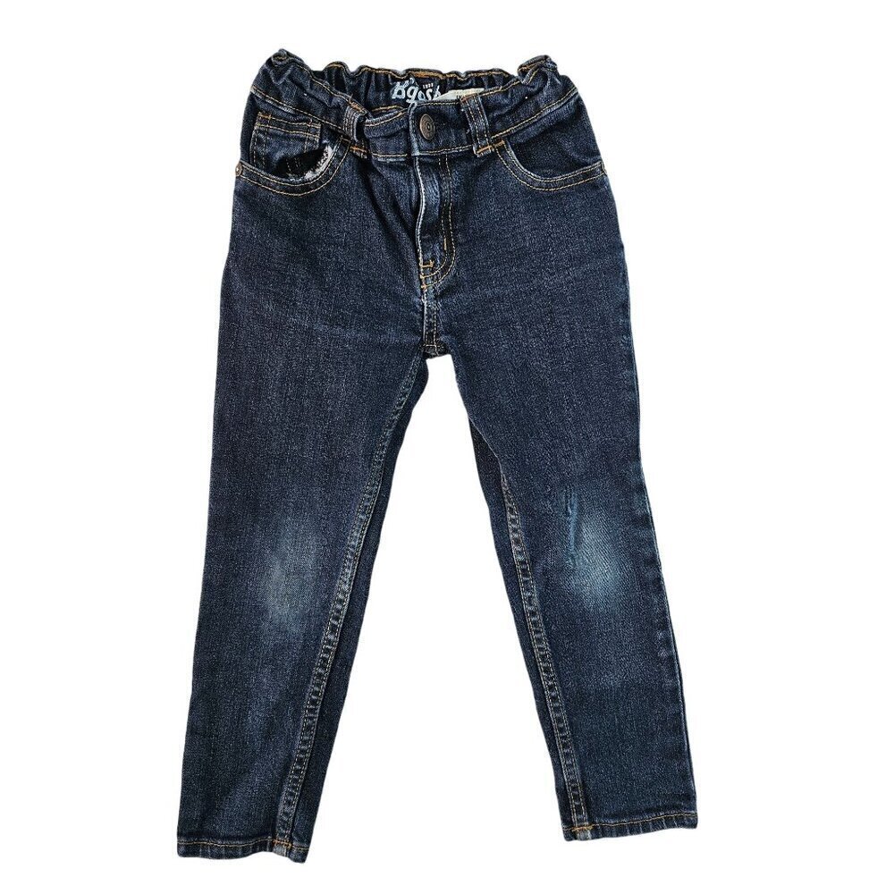 Oshkosh BGosh Unisex Toddler Skinny Jeans 3T Adjustable Waist Dark Wash Denim